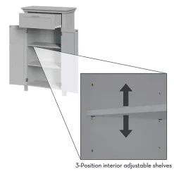 Kirklands Home Cabinets & Sideboards|Two-Door Top Shelf Cabinet Gray