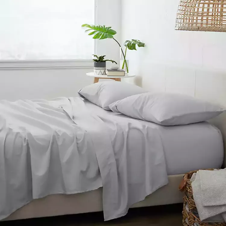 Kirklands Home Bed Sheets|Ultra Soft 4-pc. Queen Sheet Set Gray