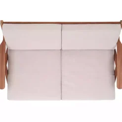 Kirklands Home Outdoor Seating|Upholstered Acacia Wood Outdoor Loveseat Gray