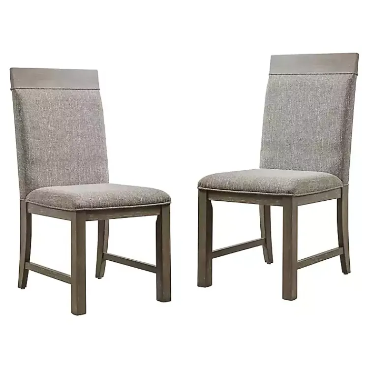 Kirklands Home Dining Chairs|Upholstered Bridgette Dining Chairs, Set of 2 Gray