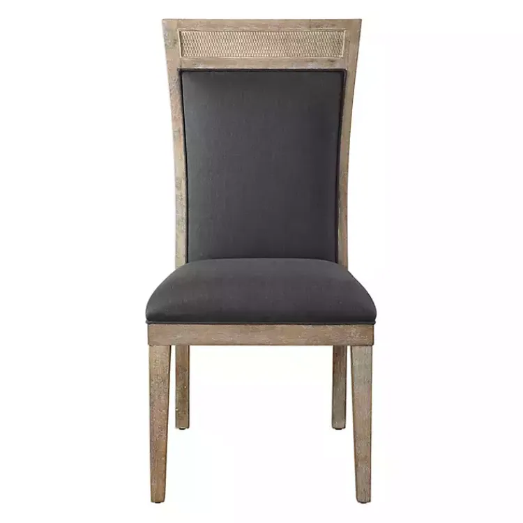 Kirklands Home Dining Chairs|Upholstered Cane Detailing Dining Chair Gray