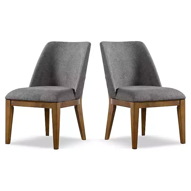 Kirklands Home Dining Chairs|Upholstered Cassie Dining Chairs, Set of 2 Gray