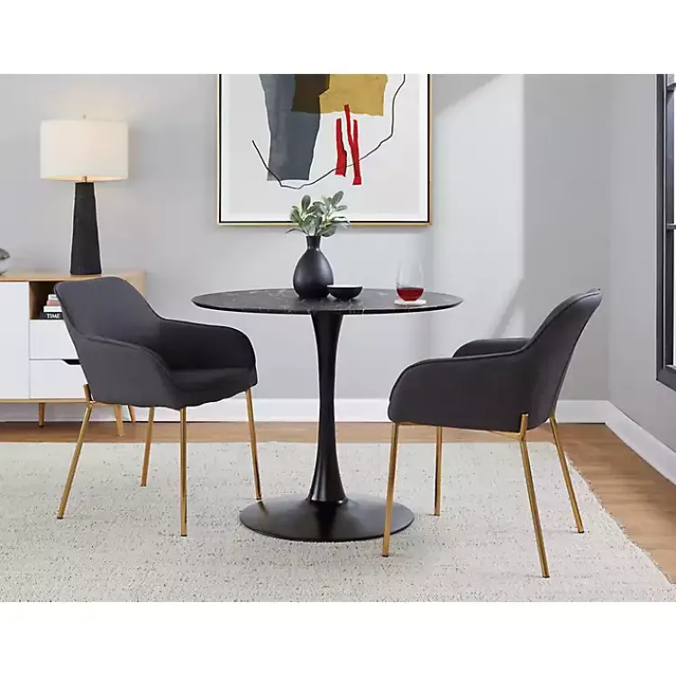 Kirklands Home Dining Chairs|Upholstered Daniella Dining Chairs, Set of 2 Gray