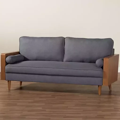 Kirklands Home Sofas & Loveseats|Upholstered Harley Walnut Sofa Gray