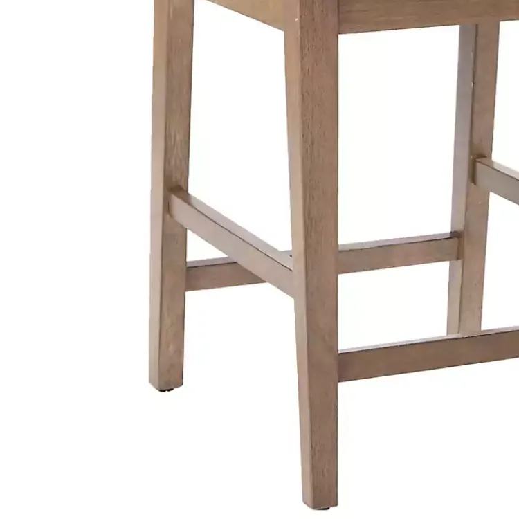 Kirklands Home Bar Stools & Counter Height Stools|Upholstered Oak Crackle Counter Stool Gray
