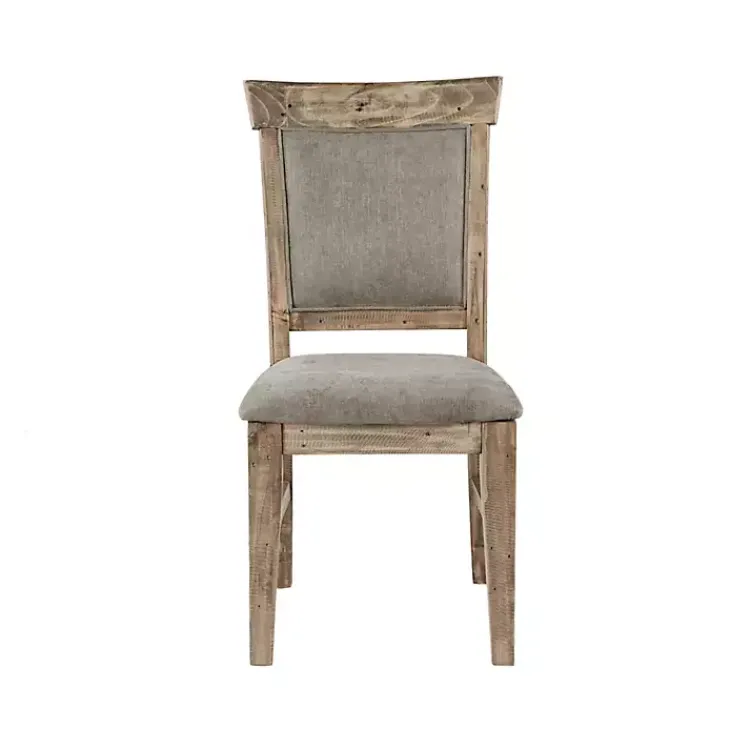 Kirklands Home Dining Chairs|Upholstered Rustic Dining Chairs, Set of 2 Gray