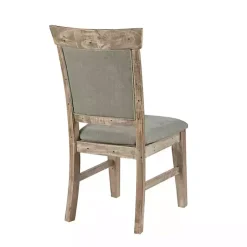 Kirklands Home Dining Chairs|Upholstered Rustic Dining Chairs, Set of 2 Gray
