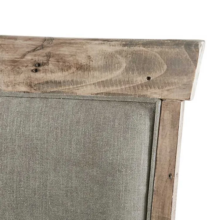 Kirklands Home Dining Chairs|Upholstered Rustic Dining Chairs, Set of 2 Gray