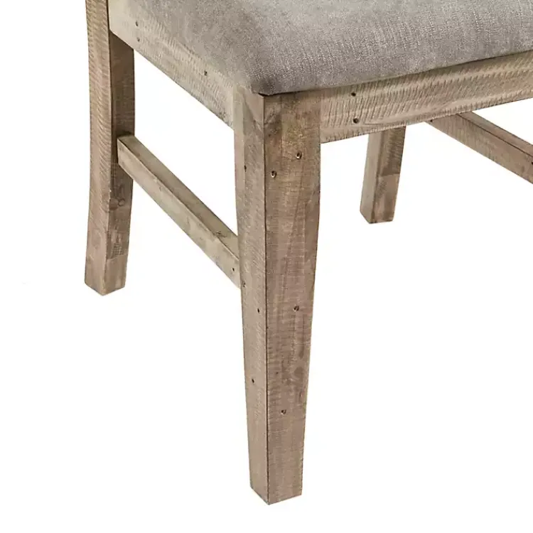 Kirklands Home Dining Chairs|Upholstered Rustic Dining Chairs, Set of 2 Gray