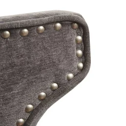 Kirklands Home Bar Stools & Counter Height Stools|Upholstered Wood Swivel Counter Stool Gray