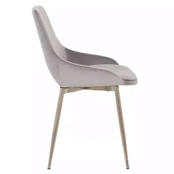 Kirklands Home Dining Chairs|Velvet Heidi Dining Chair Gray