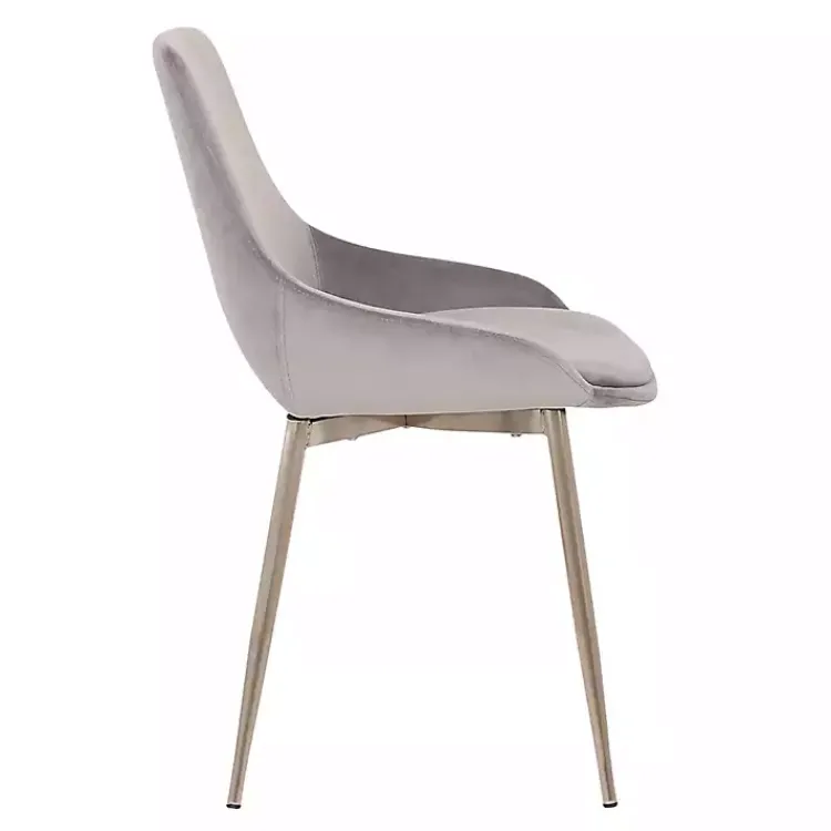 Kirklands Home Dining Chairs|Velvet Heidi Dining Chair Gray