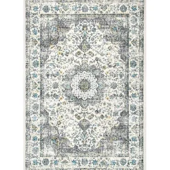 Kirklands Home Area Rugs|Gray Verona Medallion Area Rug, 5x7