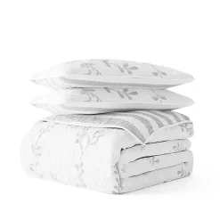 Kirklands Home Quilts|Gray Vines Reversible 3-pc. Queen Quilt Set