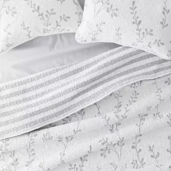 Kirklands Home Quilts|Gray Vines Reversible 3-pc. Queen Quilt Set