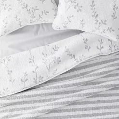 Kirklands Home Quilts|Gray Vines Reversible 3-pc. Queen Quilt Set