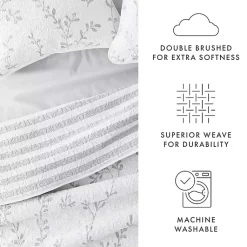 Kirklands Home Quilts|Gray Vines Reversible 3-pc. Queen Quilt Set
