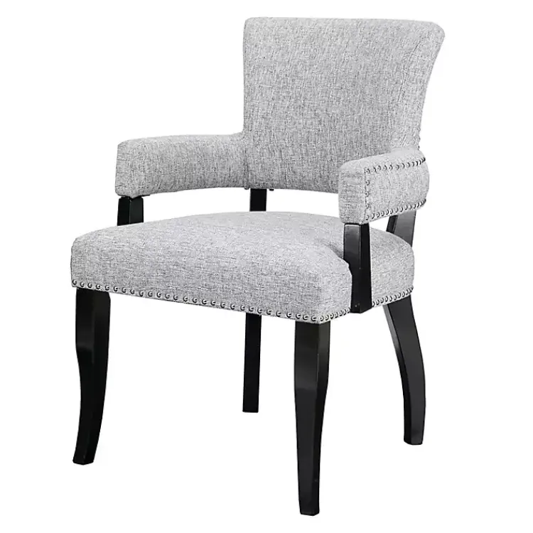 Kirklands Home Dining Chairs|Warms Nailhead Trim Dining Chair Gray