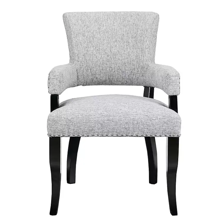 Kirklands Home Dining Chairs|Warms Nailhead Trim Dining Chair Gray