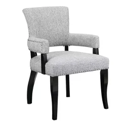 Kirklands Home Dining Chairs|Warms Nailhead Trim Dining Chair Gray
