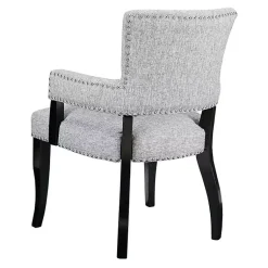 Kirklands Home Dining Chairs|Warms Nailhead Trim Dining Chair Gray