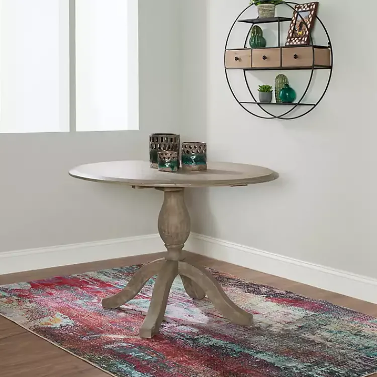 Kirklands Home Dining Tables|Gray Wash Drop Leaf Dining Table
