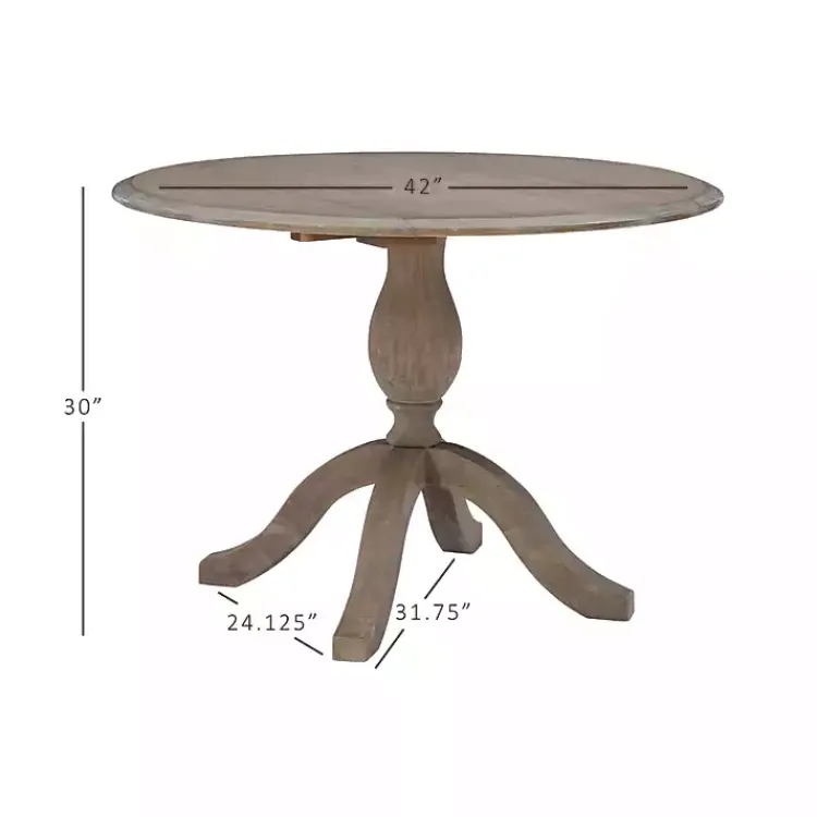 Kirklands Home Dining Tables|Gray Wash Drop Leaf Dining Table