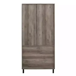 Kirklands Home Cabinets & Sideboards|Wash Glass Door Storage Hutch Gray