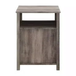 Kirklands Home Accent & End Tables|Wash Grooved Door Side Table Gray