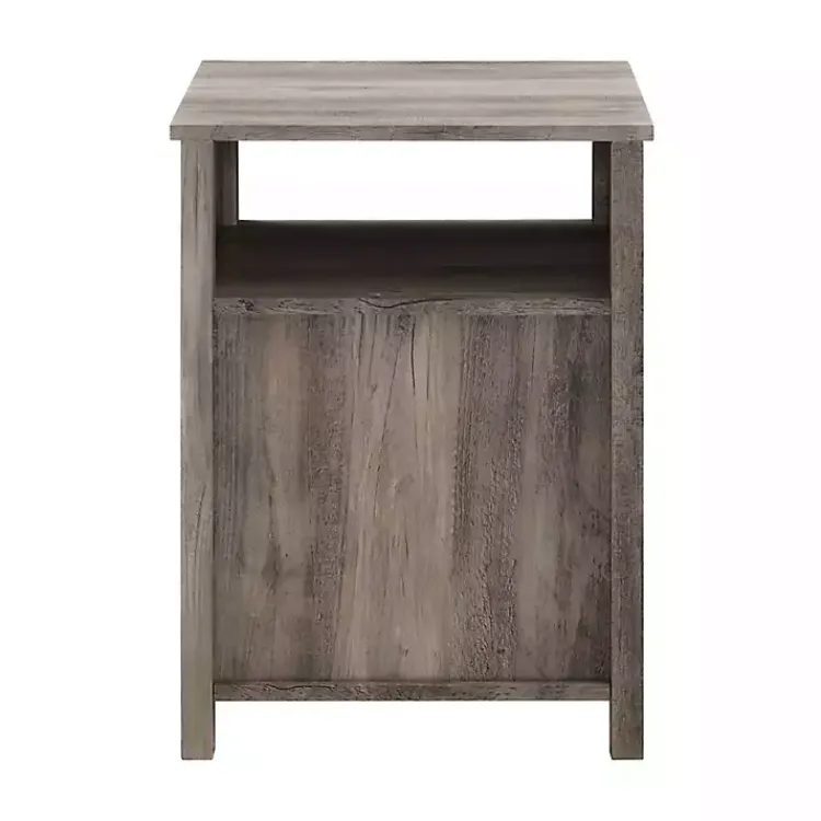 Kirklands Home Accent & End Tables|Wash Grooved Door Side Table Gray