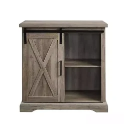 Kirklands Home Cabinets & Sideboards|Wash Sliding Barn Door Cabinet Gray