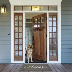 Kirklands Home Doormats|Gray Welcome Bird Coir Doormat