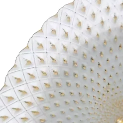 Outlet White Gold Carved Mandala Metal Sculpture Statues & Figurines