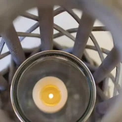 Hot Gray Willow Cylinder Lanterns, Set of 4 Lanterns