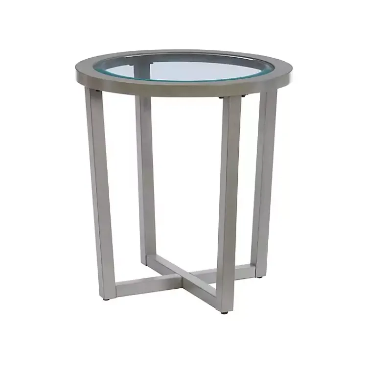 Kirklands Home Coffee Tables|Wood & Glass Top 3-pc. Table Set Gray