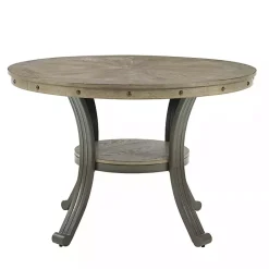 Kirklands Home Dining Sets|Wood and Upholstered Chairs 5-pc. Dining Set Gray