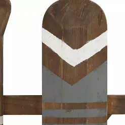 Kirklands Home Wall Plaques|Gray Wood Arrow and Striped Paddle Wall Plaque