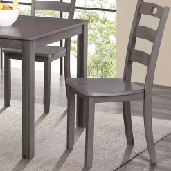 Kirklands Home Dining Sets|Wood Brooke 5-pc. Dining Furniture Set Gray