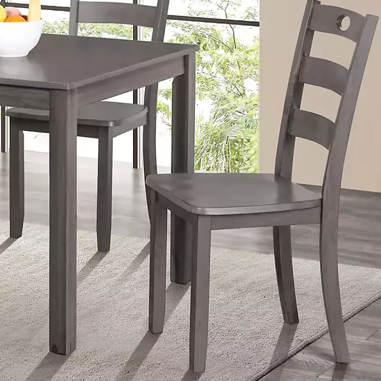 Kirklands Home Dining Sets|Wood Brooke 5-pc. Dining Furniture Set Gray