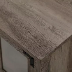 Kirklands Home Tv Stands & Media Consoles|Wood 2-Door LED Fireplace Cabinet Gray