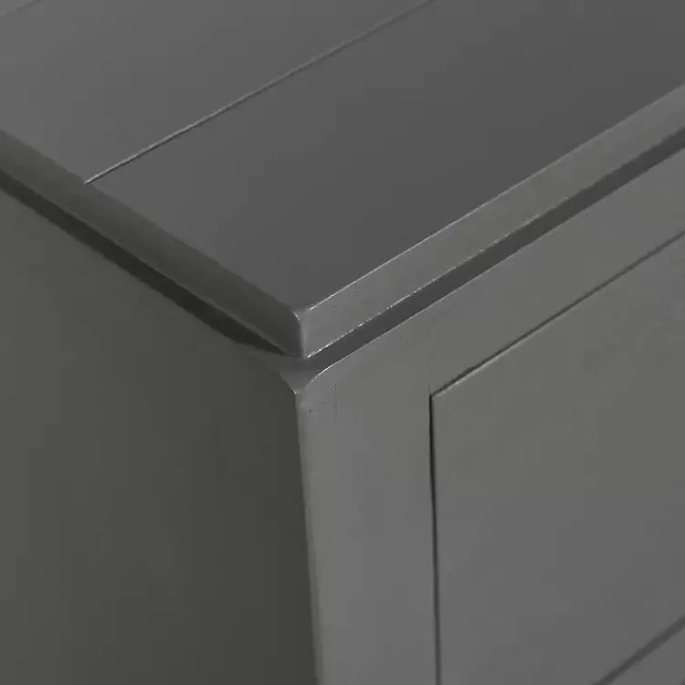 Kirklands Home Nightstands|Wood 3-Drawer Layla Nightstand Gray
