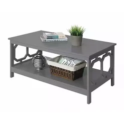 Kirklands Home Coffee Tables|Wood Geometric Sides Coffee Table Gray