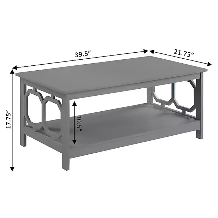 Kirklands Home Coffee Tables|Wood Geometric Sides Coffee Table Gray