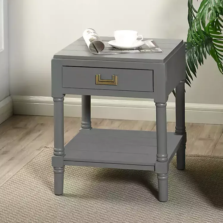 Kirklands Home Accent & End Tables|Wood Layla Accent Table Gray