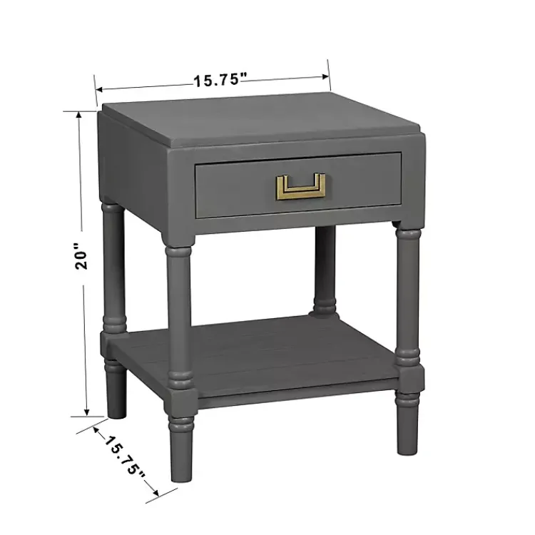 Kirklands Home Accent & End Tables|Wood Layla Accent Table Gray