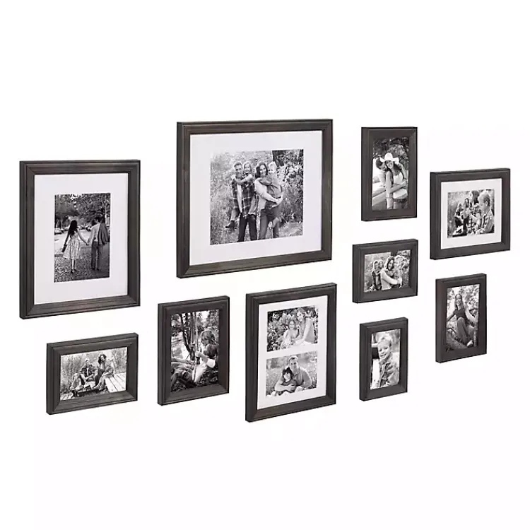 Kirklands Home Gallery Wall Frames|Wood 10-pc. Gallery Wall Picture Frame Set Gray
