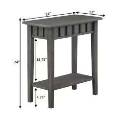 Kirklands Home Accent & End Tables|Wood Slat Accent Table Gray