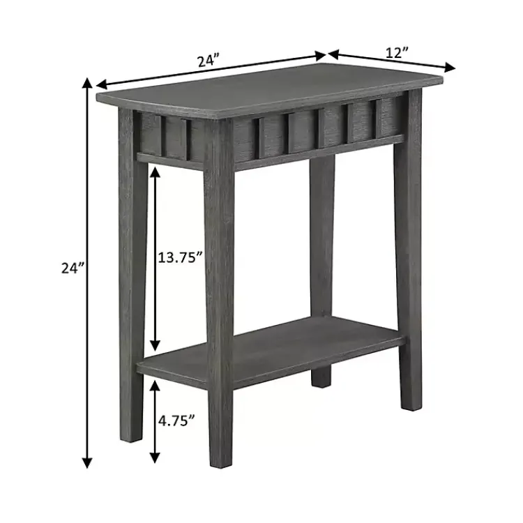 Kirklands Home Accent & End Tables|Wood Slat Accent Table Gray