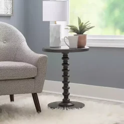 Kirklands Home Accent & End Tables|Wood Spindle Side Table Gray