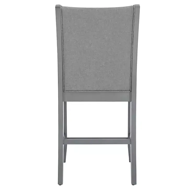 Kirklands Home Bar Stools & Counter Height Stools|Wood Upholstered Counter Stools, Set of 2 Gray